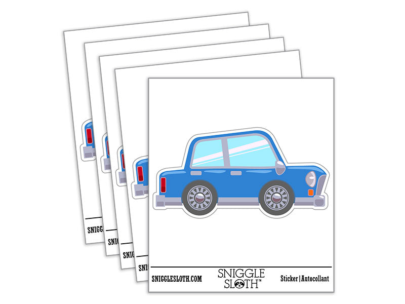 Cartoon Car Sedan Side View Waterproof Vinyl Phone Tablet Laptop Water Bottle Car Window Bumper Decal Sticker Set - 5 Pack