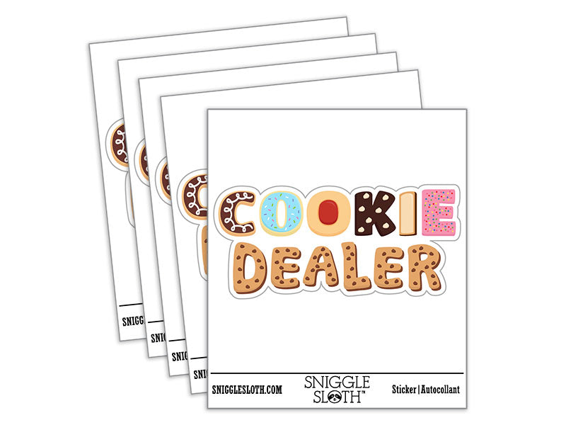 Cookie Dealer Baking Waterproof Vinyl Phone Tablet Laptop Water Bottle Car Window Bumper Decal Sticker Set - 5 Pack