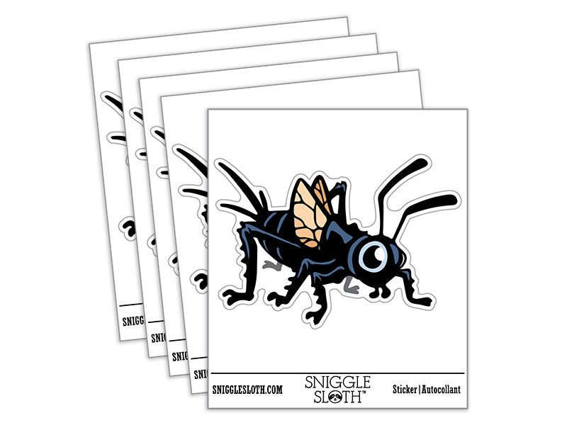 Cute Cartoon Cricket Bug Insect Waterproof Vinyl Phone Tablet Laptop Water Bottle Car Window Bumper Decal Sticker Set - 5 Pack