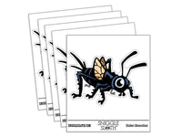 Cute Cartoon Cricket Bug Insect Waterproof Vinyl Phone Tablet Laptop Water Bottle Car Window Bumper Decal Sticker Set - 5 Pack