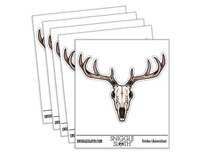 Deer Skull Bones Antler Waterproof Vinyl Phone Tablet Laptop Water Bottle Car Window Bumper Decal Sticker Set - 5 Pack