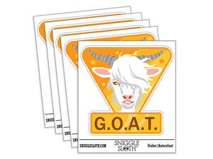 Greatest of All Time Handsome Goat Waterproof Vinyl Phone Tablet Laptop Water Bottle Car Window Bumper Decal Sticker Set - 5 Pack