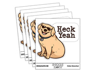 Heck Yeak Labrador Retriever Dog Sunglasses Cool Waterproof Vinyl Phone Tablet Laptop Water Bottle Car Window Bumper Decal Sticker Set - 5 Pack