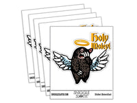 Holy Moley Angel Mole Wings and Halo Waterproof Vinyl Phone Tablet Laptop Water Bottle Car Window Bumper Decal Sticker Set - 5 Pack
