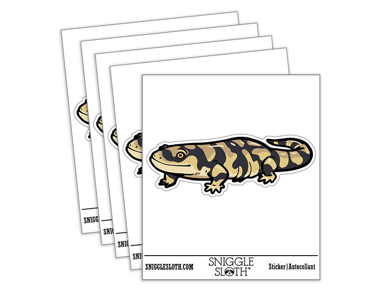 Jolly Western Tiger Salamander Amphibian Waterproof Vinyl Phone Tablet Laptop Water Bottle Car Window Bumper Decal Sticker Set - 5 Pack