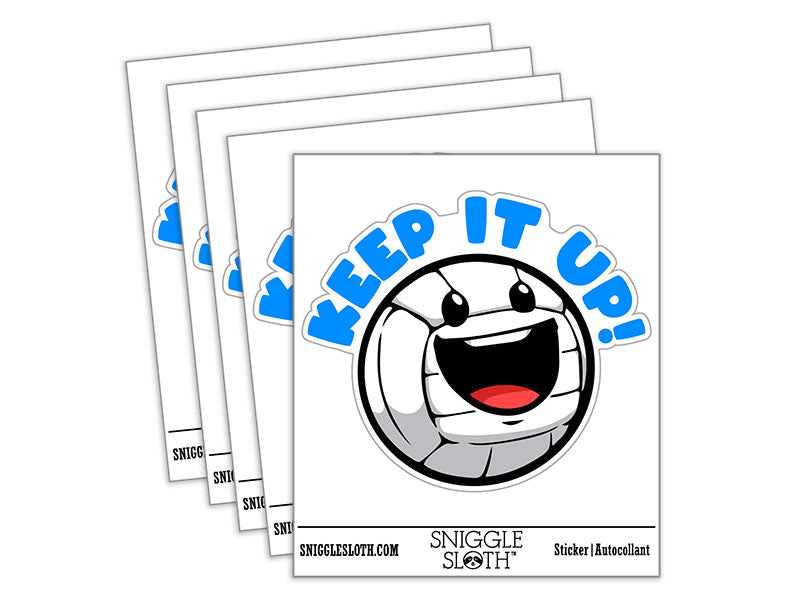 Keep It Up Volleyball Sports Student Teacher Waterproof Vinyl Phone Tablet Laptop Water Bottle Car Window Bumper Decal Sticker Set - 5 Pack
