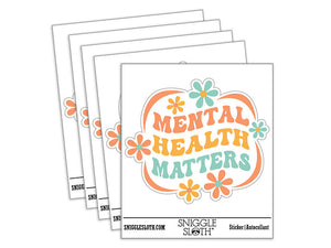 Mental Health Matters Waterproof Vinyl Phone Tablet Laptop Water Bottle Car Window Bumper Decal Sticker Set - 5 Pack