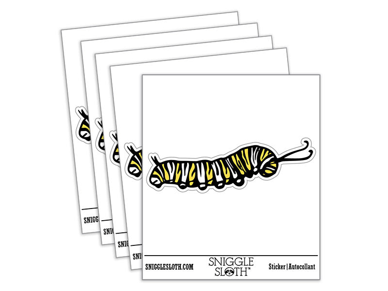 Monarch Caterpillar Butterfly Bug Waterproof Vinyl Phone Tablet Laptop Water Bottle Car Window Bumper Decal Sticker Set - 5 Pack