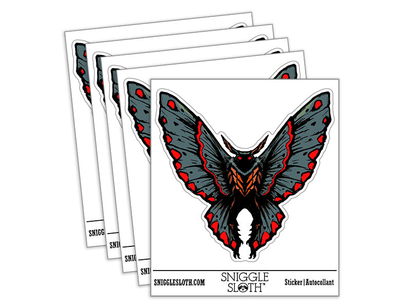 Mothman Legendary Cryptid Humanoid Creature Waterproof Vinyl Phone Tablet Laptop Water Bottle Car Window Bumper Decal Sticker Set - 5 Pack