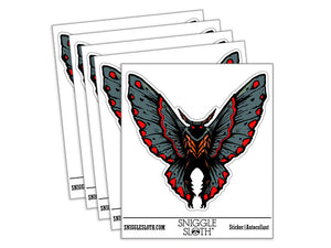 Mothman Legendary Cryptid Humanoid Creature Waterproof Vinyl Phone Tablet Laptop Water Bottle Car Window Bumper Decal Sticker Set - 5 Pack