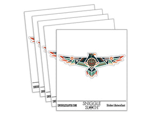 Native American Thunder Bird Eagle Southwestern Tribal Waterproof Vinyl Phone Tablet Laptop Water Bottle Car Window Bumper Decal Sticker Set - 5 Pack