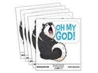 Oh My God Dramatic Siberian Husky Dog Waterproof Vinyl Phone Tablet Laptop Water Bottle Car Window Bumper Decal Sticker Set - 5 Pack