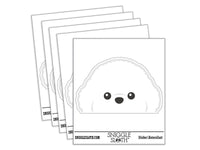 Peeking Bichon Frise Dog Waterproof Vinyl Phone Tablet Laptop Water Bottle Car Window Bumper Decal Sticker Set - 5 Pack