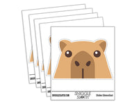 Peeking Capybara Waterproof Vinyl Phone Tablet Laptop Water Bottle Car Window Bumper Decal Sticker Set - 5 Pack