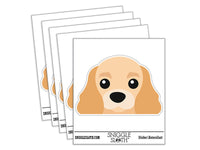 Peeking Cocker Spaniel Dog Waterproof Vinyl Phone Tablet Laptop Water Bottle Car Window Bumper Decal Sticker Set - 5 Pack