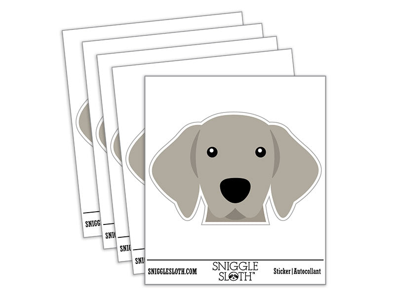 Peeking Weimaraner Dog Waterproof Vinyl Phone Tablet Laptop Water Bottle Car Window Bumper Decal Sticker Set - 5 Pack