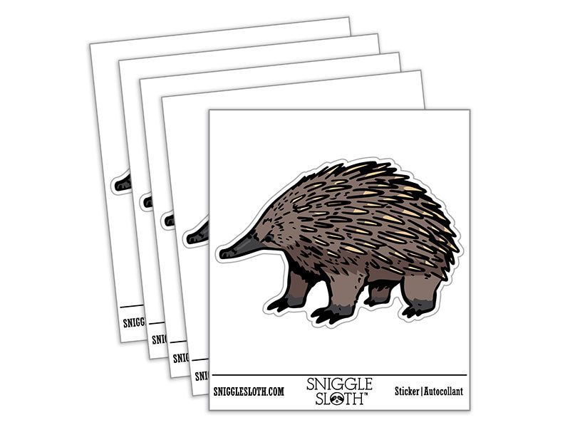 Realistic Echidna Spiny Anteater Waterproof Vinyl Phone Tablet Laptop Water Bottle Car Window Bumper Decal Sticker Set - 5 Pack
