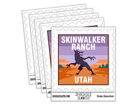 Skinwalker Ranch Utah Cryptid Destination Monster Waterproof Vinyl Phone Tablet Laptop Water Bottle Car Window Bumper Decal Sticker Set - 5 Pack