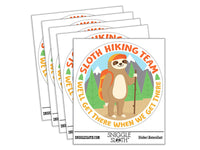 Sloth Hiking Team Waterproof Vinyl Phone Tablet Laptop Water Bottle Car Window Bumper Decal Sticker Set - 5 Pack