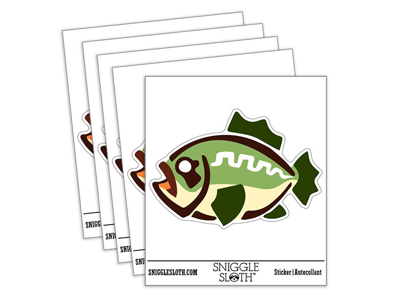 Southwestern Style Tribal Bass Fish Waterproof Vinyl Phone Tablet Laptop Water Bottle Car Window Bumper Decal Sticker Set - 5 Pack