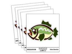 Southwestern Style Tribal Bass Fish Waterproof Vinyl Phone Tablet Laptop Water Bottle Car Window Bumper Decal Sticker Set - 5 Pack