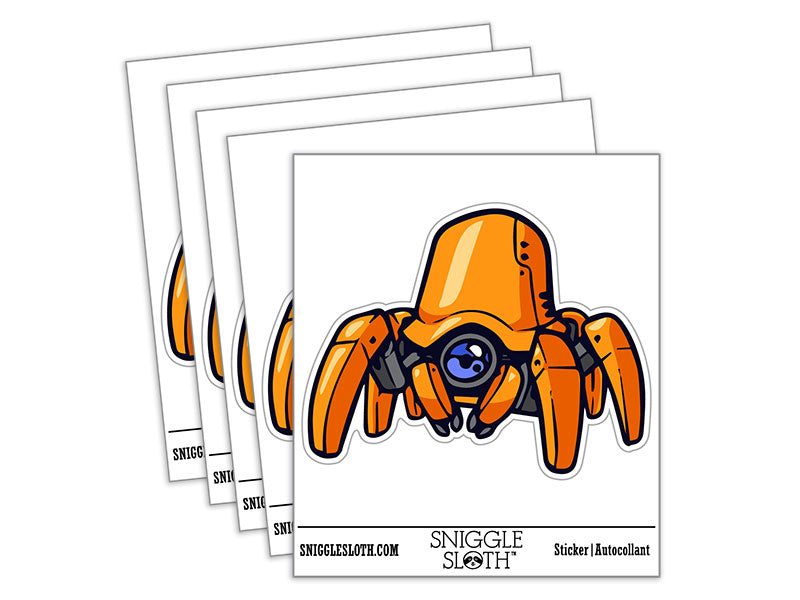 Spider Crab Robot Drone Sci Fi Waterproof Vinyl Phone Tablet Laptop Water Bottle Car Window Bumper Decal Sticker Set - 5 Pack