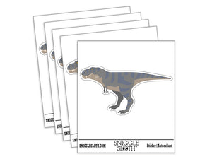 T-Rex Tyrannosaurus Rex Dinosaur Standing Waterproof Vinyl Phone Tablet Laptop Water Bottle Car Window Bumper Decal Sticker Set - 5 Pack