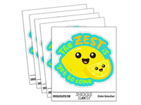 The Zest Is Yet to Come Lemon Waterproof Vinyl Phone Tablet Laptop Water Bottle Car Window Bumper Decal Sticker Set - 5 Pack