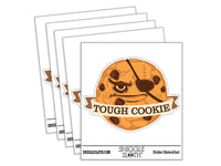 Tough Cookie Many Chocolate Chip Cookie Waterproof Vinyl Phone Tablet Laptop Water Bottle Car Window Bumper Decal Sticker Set - 5 Pack