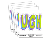 Ugh Disgust Waterproof Vinyl Phone Tablet Laptop Water Bottle Car Window Bumper Decal Sticker Set - 5 Pack