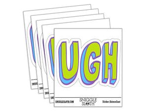 Ugh Disgust Waterproof Vinyl Phone Tablet Laptop Water Bottle Car Window Bumper Decal Sticker Set - 5 Pack