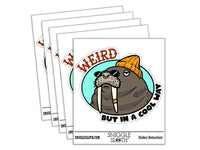 Weird But In A Cool Way Walrus Hipster Waterproof Vinyl Phone Tablet Laptop Water Bottle Car Window Bumper Decal Sticker Set - 5 Pack