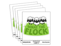 What the Flock Sheep Waterproof Vinyl Phone Tablet Laptop Water Bottle Car Window Bumper Decal Sticker Set - 5 Pack