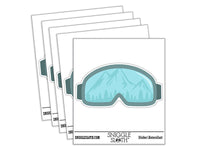 Winter Ski Goggles Waterproof Vinyl Phone Tablet Laptop Water Bottle Car Window Bumper Decal Sticker Set - 5 Pack