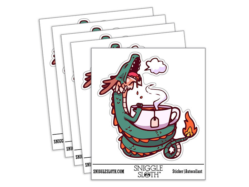 Asian Dragon Enjoying Cup of Tea
