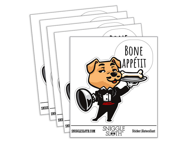 Bone Appetit Cute Cartoon Dog Waiter