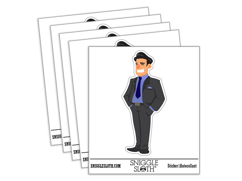 Cartoon Business Man Suit Tie