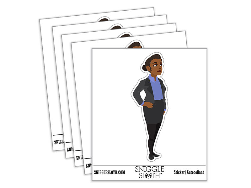 Cartoon Business Woman Suit Skirt