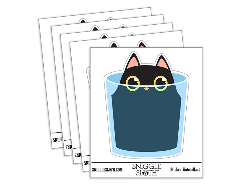 Cat Kitten In Glass Vase Container