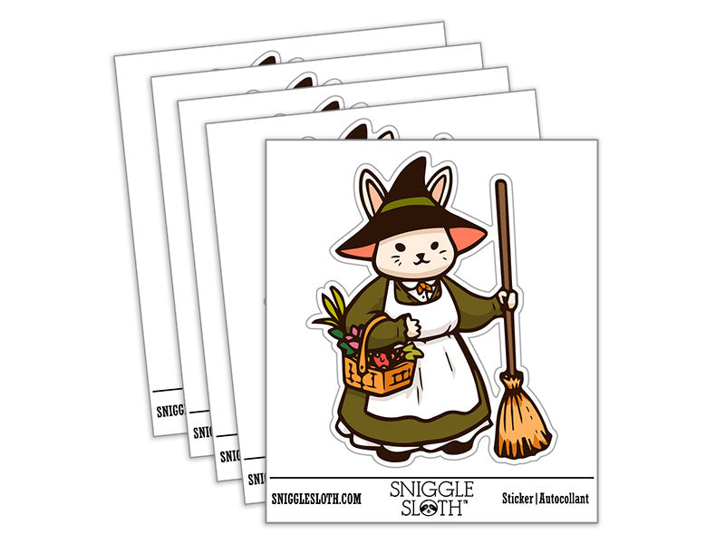 Cottage Witch Bunny Rabbit with Broom
