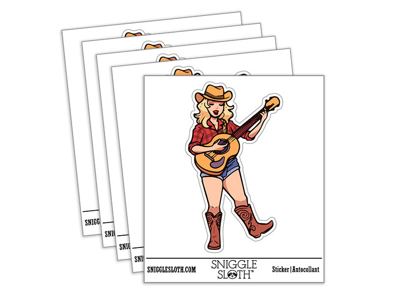 Country Western Signer Cowgirl with Guitar