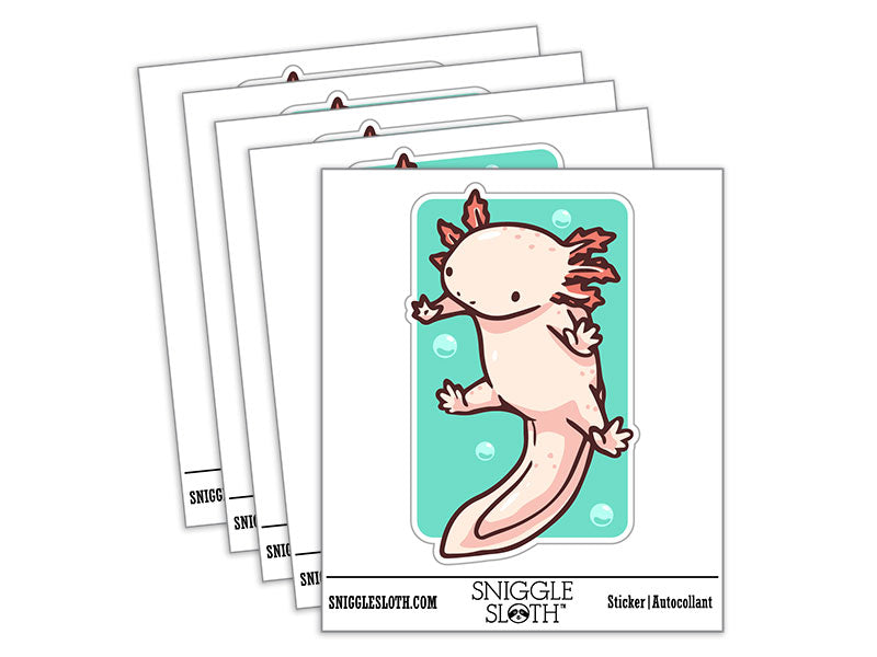 Curious Floating Axolotl Salamander