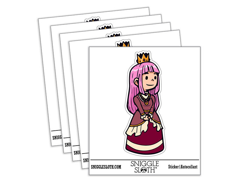 Cute Cartoon Princess with Crown