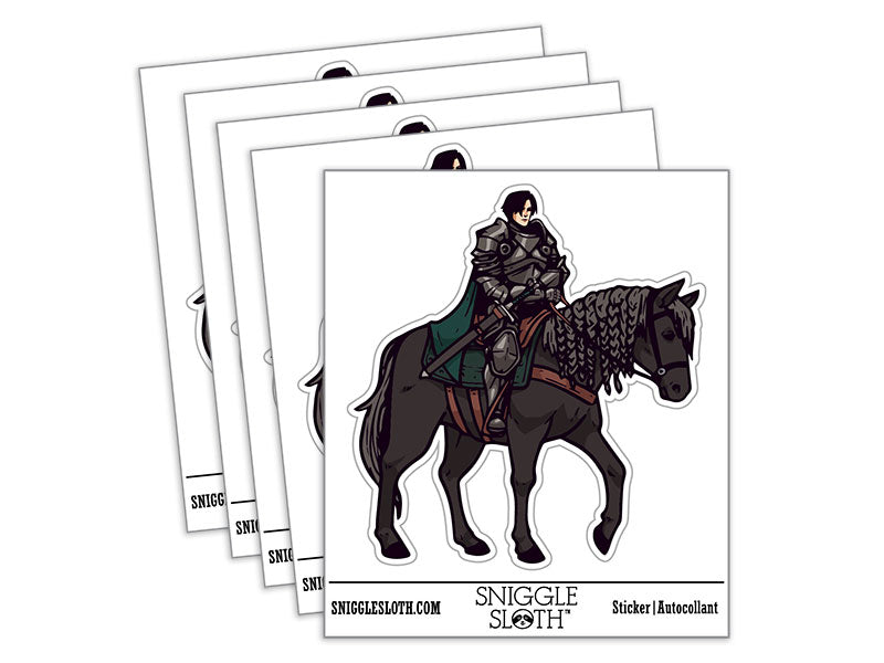 Dark Knight Fantasy Armored Paladin On Horse