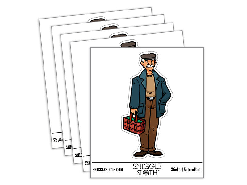 Elderly Man Grandfather with Bag