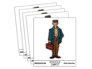 Elderly Man Grandfather with Bag