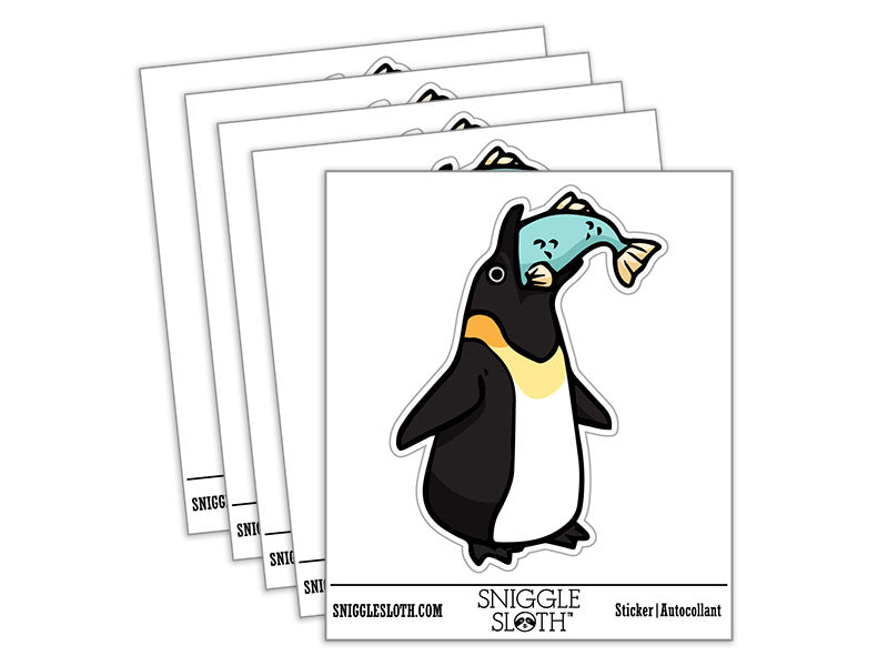 Emperor Penguin Swallowing Fish