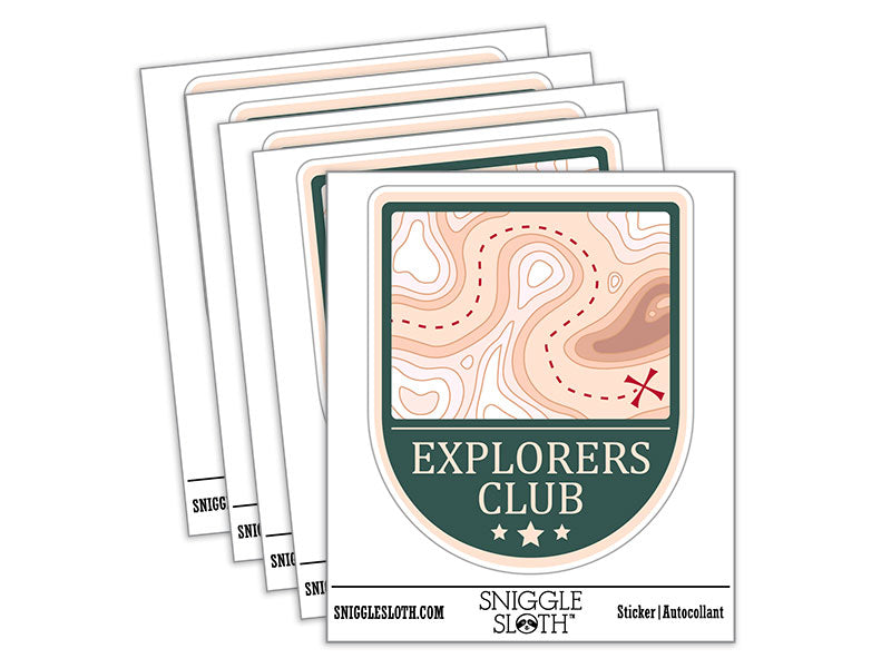 Explorers Club Topographic Map Outdoors Nature Hiking