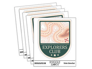 Explorers Club Topographic Map Outdoors Nature Hiking