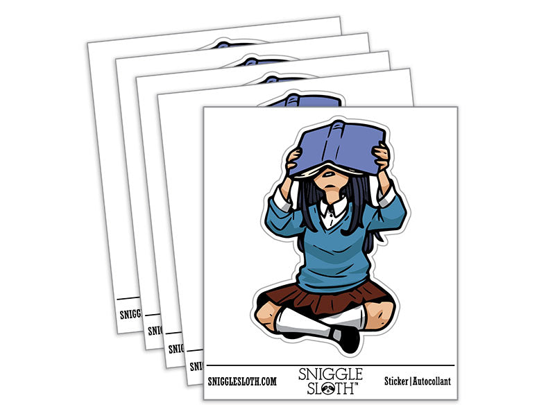 Girl Student Studying Book School